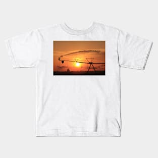 Kansas Sunset with Silhouette Kids T-Shirt